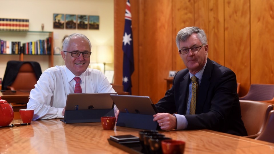Malcolm Turnbull and Martin Parkinson