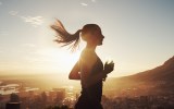 Female jogger in the sun