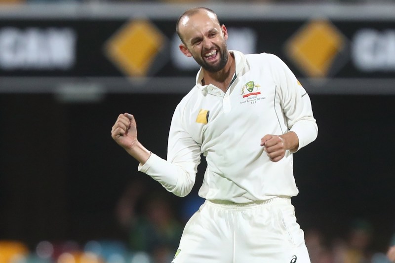 Nathan Lyon celebrates Babar Azam wicket
