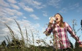 Woman sneezing