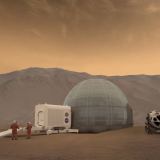 Artist rendering of the Mars Ice Home concept
