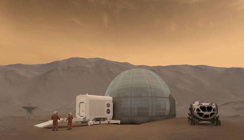 Artist rendering of the Mars Ice Home concept