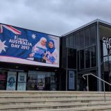Australia Day poster of girls wearing hijabs in Canberra