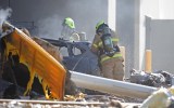 firefighters control blaze essendon airport crash DFO