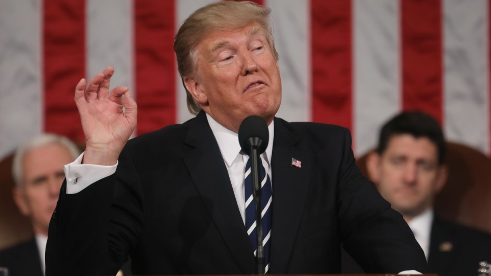 Donald Trump addresses congress