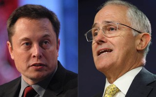 Elon Musk and Malcolm Turnbull