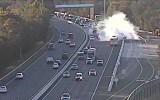 school bus Near miss on Sydney's M5
