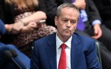Bill Shorten is pictured in Question Time in the House of Representatives on Tuesday