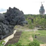 Garuda's head with GWK in the background