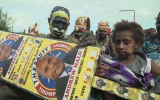 Supporters at election rally Port Moresby