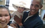 barack obama baby selfie