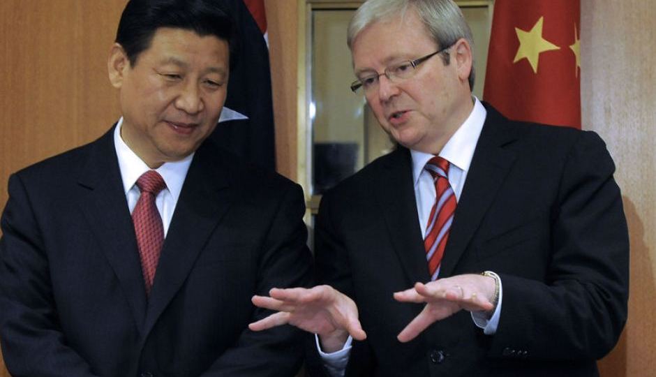 Xi Jinping and Kevin Rudd