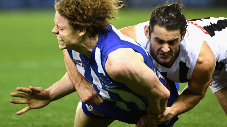 Brodie Grundy and Ben Brown