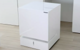 Panasonic has unveiled a prototype of a Moving Fridge that responds to voice commands.