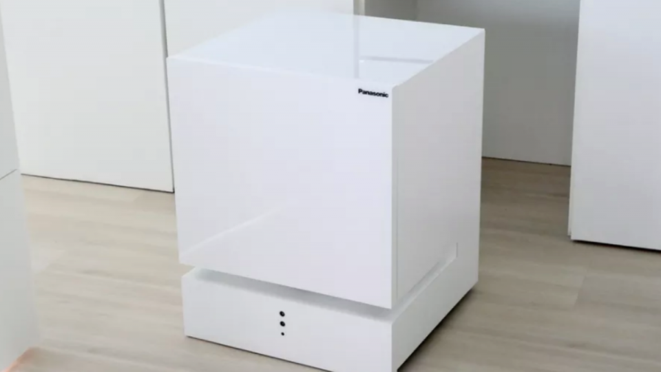 Panasonic has unveiled a prototype of a Moving Fridge that responds to voice commands.