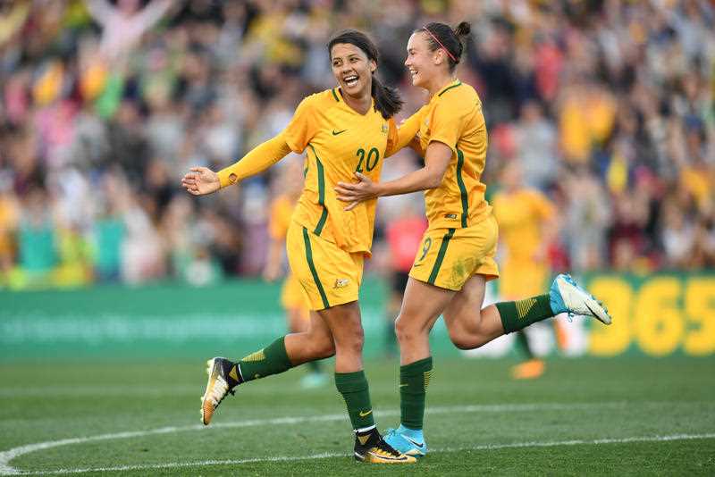 Sam Kerr and Caitlin Foord