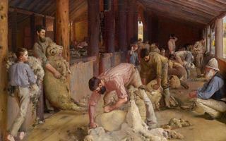 Shearing the rams, by Tom Roberts