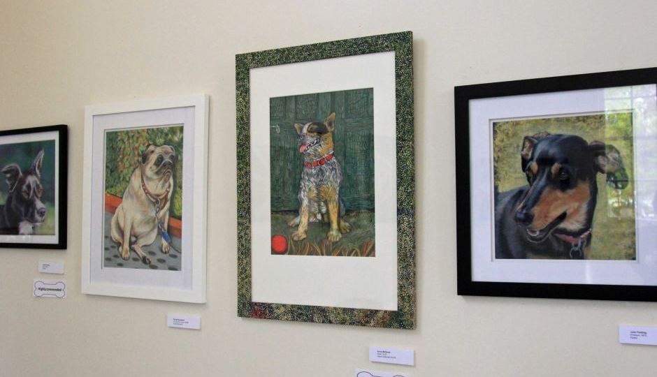 Anna Williams' winning portrait on the wall