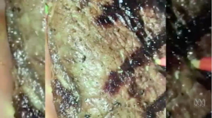 maggots on steak