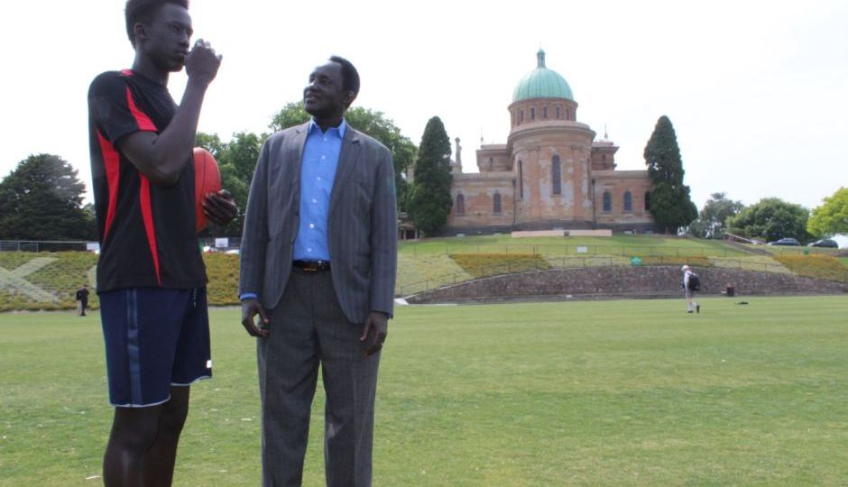 CJ with his dad, Stephen Riek