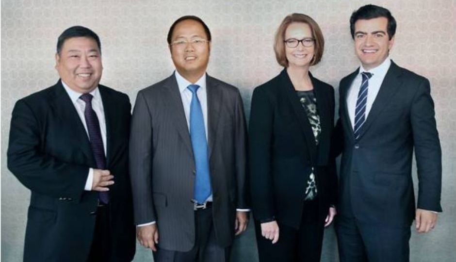 Huang with Ernest Wong Gillard and Dastyari