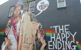 The mural outside the Botany View Hotel