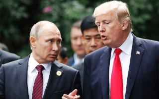 Donald Trump and Vladimir Putin Russia