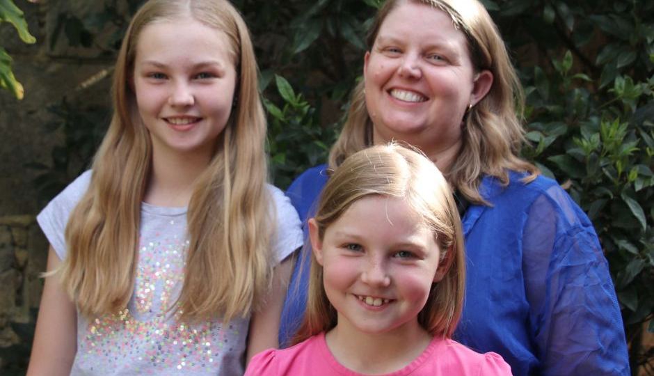 Perth mother Maggie Johns, with daughters Sarah, 11, and Becca, 8, says babysitting apps have made life easier.