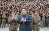 North Korea leader Kim Jong-Un is pictured in August with the Korean People's Army.