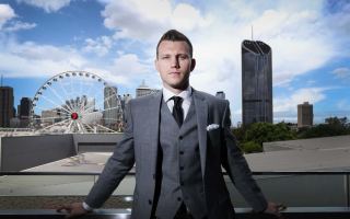 Jeff Horn poses in Brisbane