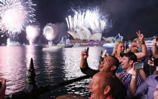 People watch fireworks