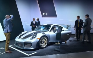 los Angeles car show unveils hybrid Jeep and Porsche