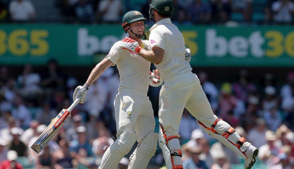 Shaun and Mitch Marsh collided mid-run