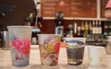 Four takeaway Coffee cups