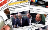 Clippings of international news articles detailing the Barnaby Joyce sex scandal