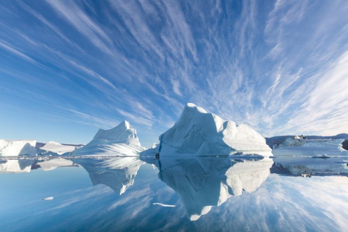 A classic white iceberg in Greenland