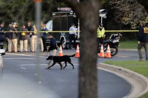 Officials work near Austin bomb site