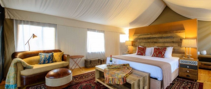 Forget camping as you know it, this is glamping, courtesy of Tasmania's Truffle Lodge.