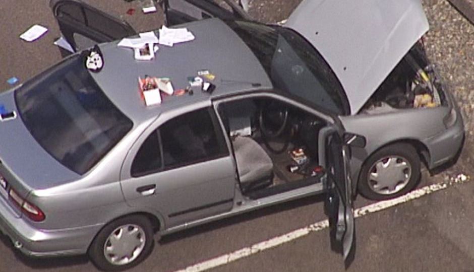 A car containing an explosive device