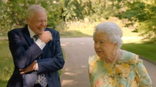 Queen Elizabeth II and David Attenborough