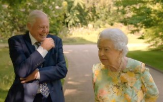 Queen Elizabeth II and David Attenborough