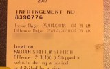 Anzac Day parking ticket