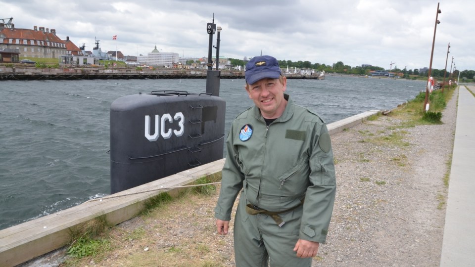 Peter Madsen and his homemade submarine Nautilus.
