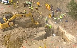 Jack Brownlee and Charlie Howkins died when a trench at this worksite collapsed.
