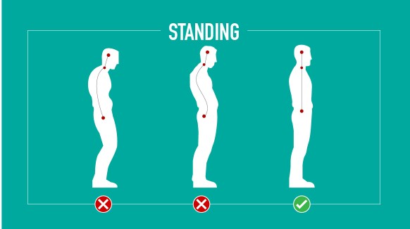 Slouched shoulders can effect your posture while standing.