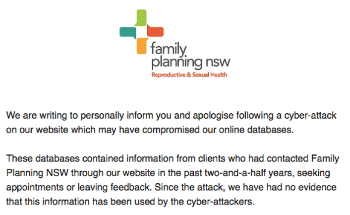 family planning nsw cyber attack