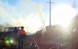 hero cops burning car