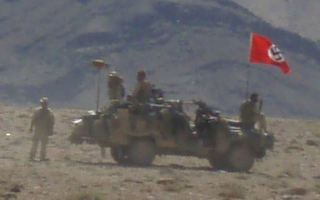 Swastika flag Australian army