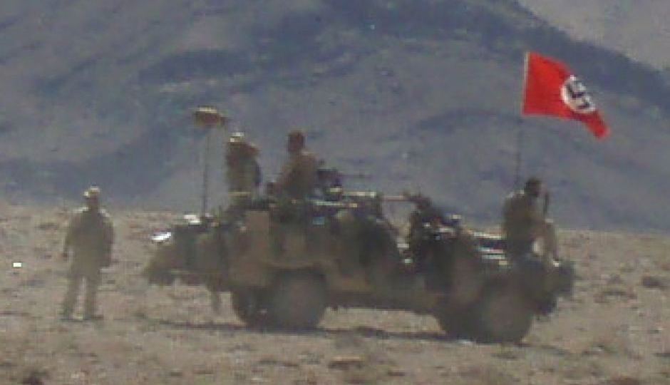 Swastika flag Australian army