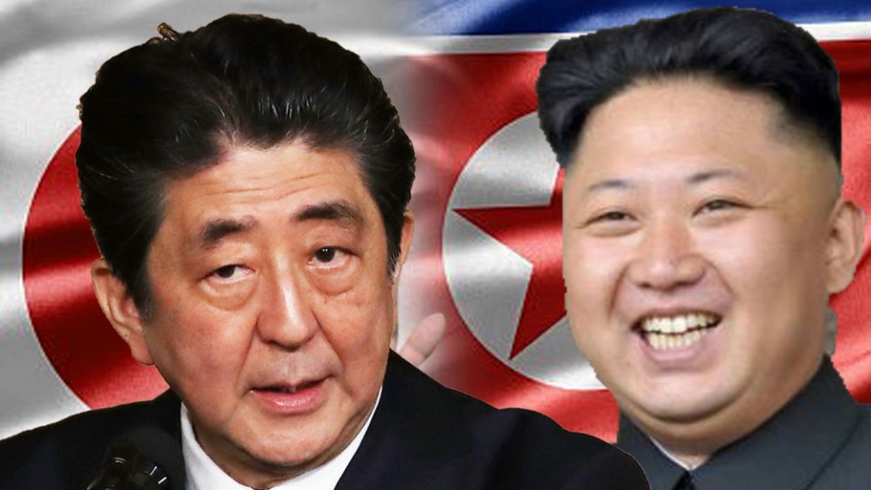 Shinzo Abe and Kim Jong-un